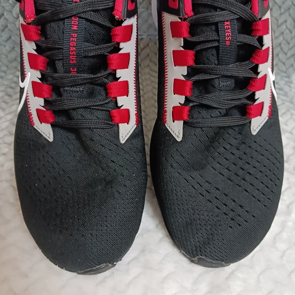Nike Air Zoom Pegasus 38 Ohio State Red Black Men's Walking Running Shoes Sz 8.5
